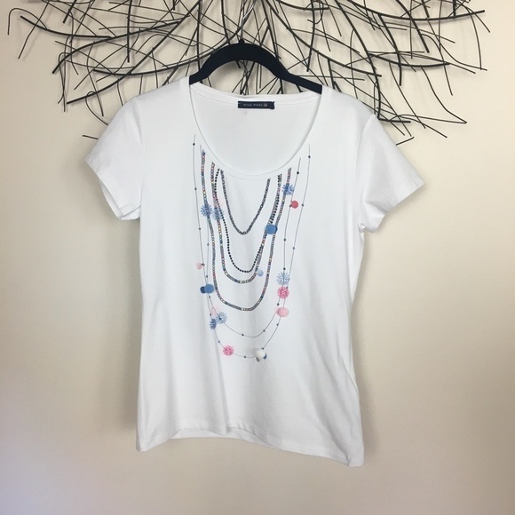 🎈🎈🎈Boho river woods Pom Pom t shirt. Small - Picture 5 of 6